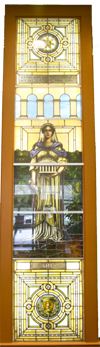 Ganser Library's stained glass