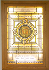 stained glass in Wickersham Hall