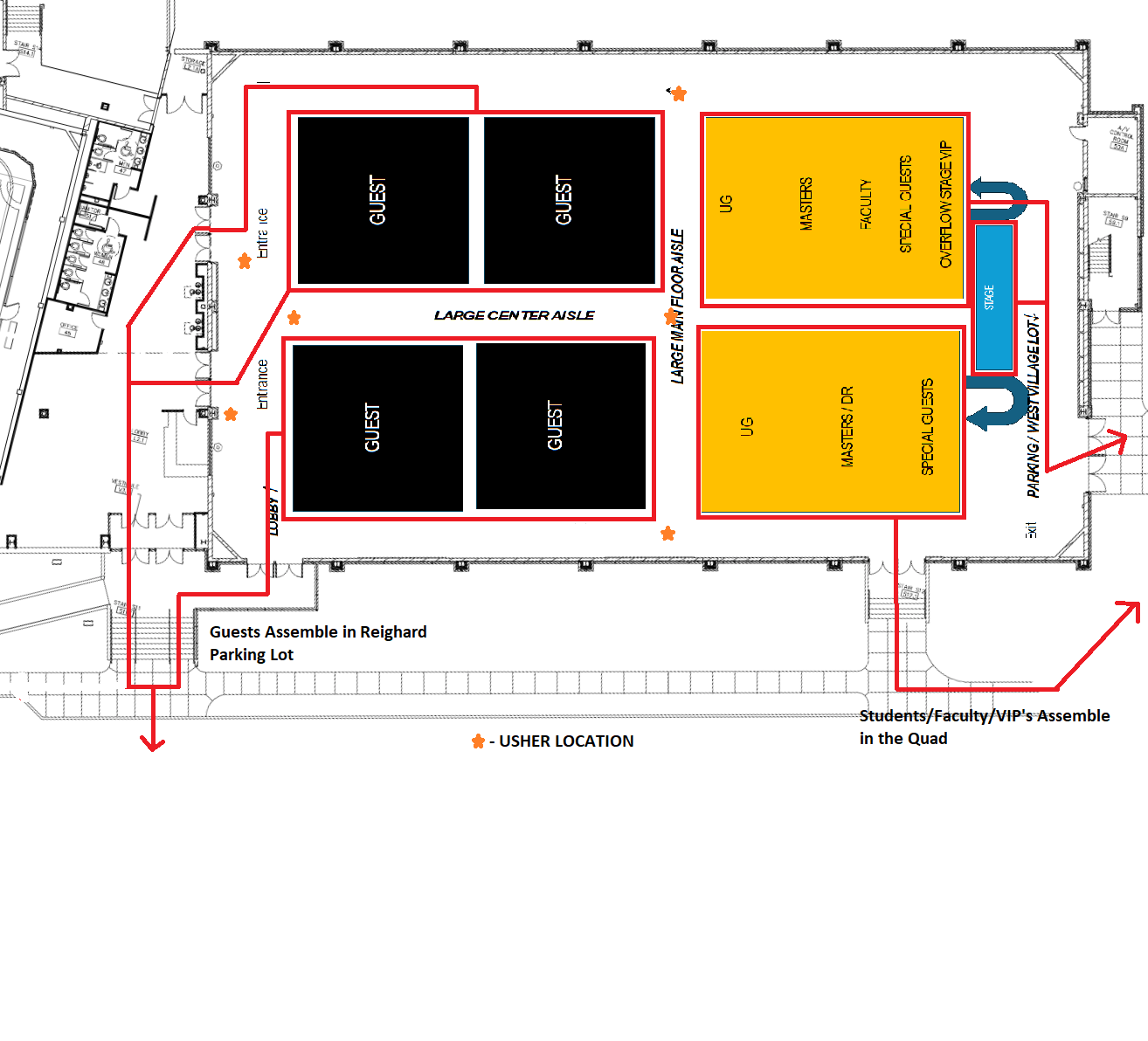 Ville Courts Evacuation Map