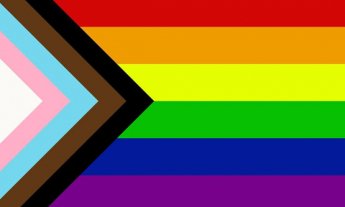 8 Colour Rainbow Flag (Black & Brown Stripes) – www.