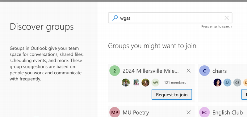 Discover Groups Outlook image